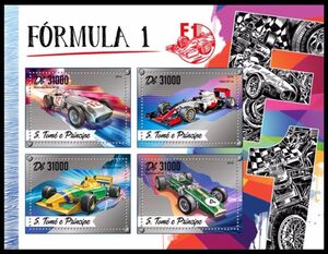 Stamp: Formula 1 Racing Cars (São Tomé and Príncipe(Formula One 2016 ...