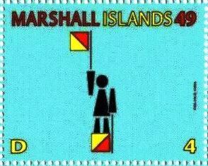 Stamp: Semafore Signal (Marshall Islands) (Semafore Signal) Sn:MH 1140d