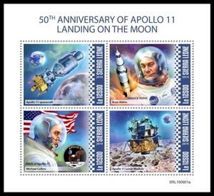 Stamp: 50th Anniversary of Apollo 11 Landing on the Moon (Sierra Leone ...