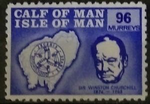 Churchill and Map of Calf of Man