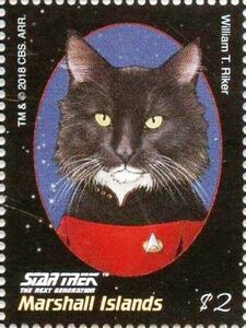 Stamp: Star Trek Cats: William T. Riker (Marshall Islands(Star Trek