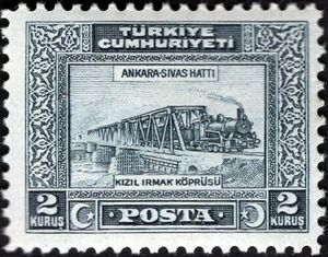 Railroad Bridge over the river Kizil