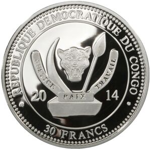 30 Francs (Magnificent Butterflies - Monarch Butterfly)