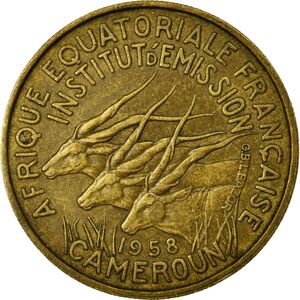 Coin: 25 Francs (Cameroon(1945~1960 - French Mandate (Franc CFA