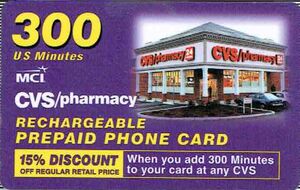 Phonecard: CVS Pharmacy (MCI (MCI), United States of America) (MCI ...