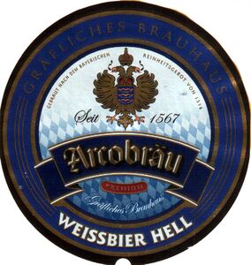 Drink Label: Arcobrau Weissbier Hell (Arcobräu GmbH, Germany, Federal ...