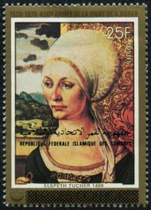 Portrait of Elisabeth Tucher, overprint