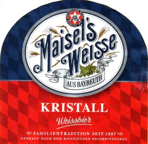 Drink Label: Maisel's Weisse Kristall Weissbier (Brauerei Gebr. Maisel ...