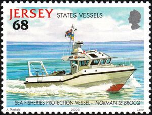 Stamp: Sea Fisheries Protection Boat "Norman Le Brocq" (Jersey(Jersey