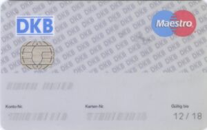 Bank Card: DKB Maestro (Deutsche Kreditbank AG (DKB), Germany, Federal ...