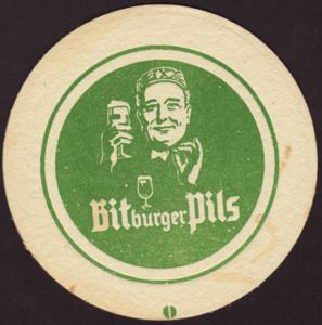Beer Coaster: Bitburger (Bitburger Brauerei, Germany, Federal Republic ...