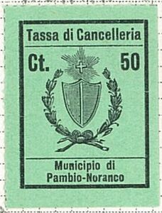 Stamp Pambio Noranco (Switzerland Revenue Stamps(Revenue Pambio