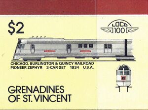 "Pioneer Zephyr" 3-car diesel set, USA