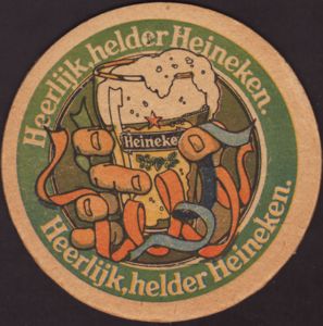 Plateau à Bière Heineken Rond En Plastique Argenté - Idéal Pour Le Service En Bar Ou à La Maison