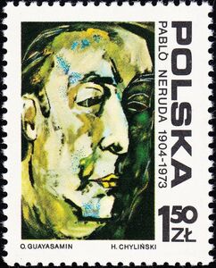 Pablo Neruda (1904-1973),Chilean poet, by Oswaldo Guauasamin