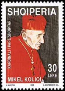 Stamp Mikel Koliqi (19001997), Albanian Roman Catholic cardinal