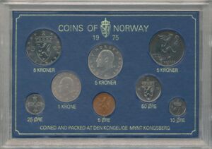 Coin: Various Kroner (Mint set 1975 - Classic version (hard