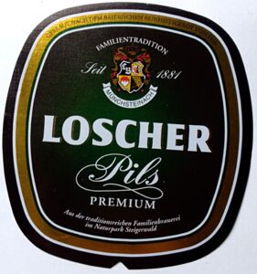 Drink Label: Loscher Pils (Loscher GmbH & Co. KG, Germany, Federal