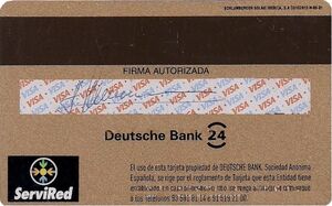 Bank Card: Deutsche Bank 24 (Deutsche Bank, SpainCol:ES-VI-0867