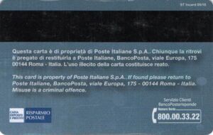 Bank Card: Libretto Postale (Poste Italiane, ItalyCol:IT-GM-0051