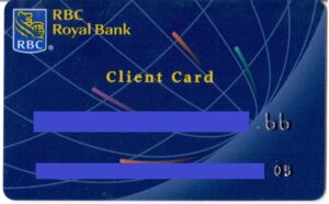 Bank Card: Royal Bank - Client Card (Royal Bank of Canada, CanadaCol:CA ...
