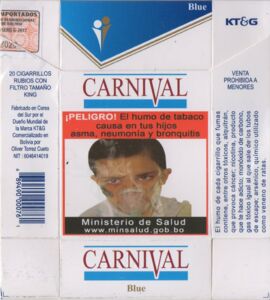 Cigarette Pack: Carnival blue (BoliviaCol:BO-CT-0021 🚬