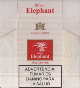 elephant cigarettes Cigarette Pack: Silver Elephant full flavor (China, People's  RepublicCol:CN-CT-3256 🚬
