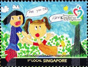 Girl helping fallen girl