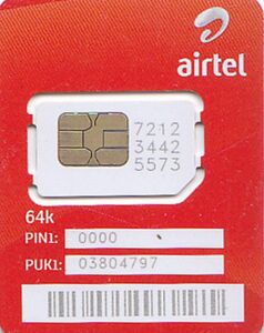 Phonecard Airtel Get More Mobile Bangladesh Bangladesh Airtel Gsm Sim Col Bd Air Gsm 0001