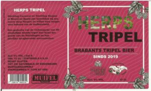 Drink Label: Herps Tripel - Brabands Tripel (Muifelbrouwerij