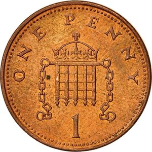 1 Penny (Crowned Portculllis - Magnetic)