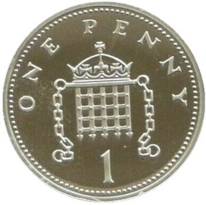 1 Penny (Crowned Portculllis - Platinum edition)