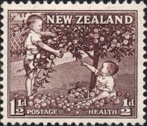 Health - Children Picking Apples 1½d + ½d