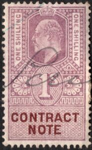 Stamp: KING EDWARD VII issue (United Kingdom: Revenue Stamps(Contract ...