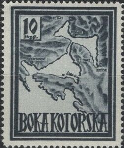 Map of the Bay of Kotor