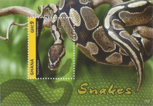 Stamp: Ball Python (Python regius) (Ghana(Snakes) Mi:GH BL557,Sn:GH ...