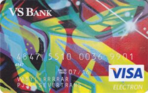Bank Card: VISA Electron (VS Bank, UkraineCol:UA-VE-0516.02
