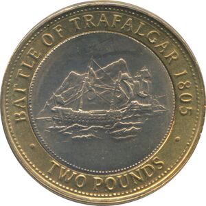 Coin: 2 Pounds (Battle of Trafalgar 1805) (Gibraltar(2005~2016