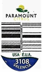 Fruit Sticker: Paramount Citrus Valencia (United States of AmericaCol ...
