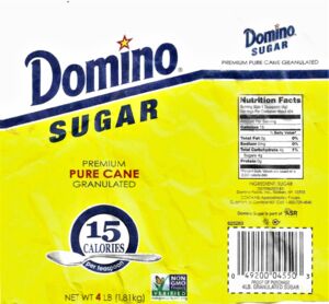 Food Label: Domino Sugar (Domino Foods Inc., United States of ...