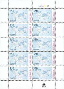 Letters Over World Map