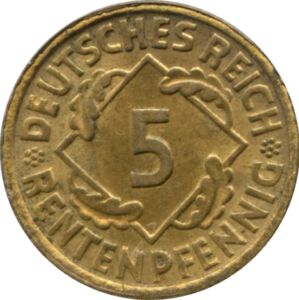 5 Rentenpfennig (A, D, E, F, G, J)