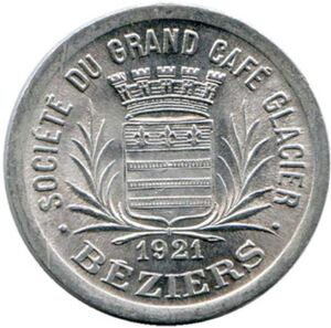 25 Centimes (Béziers (Hérault) – Société du grand café glacier)