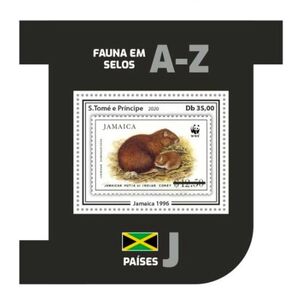 Stamp Jamaican Hutia (Geocapromys brownii) (São Tomé and Príncipe