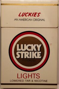 Cigarette Pack: Lucky Strike Lights (United States of AmericaCol:US-CT-0290