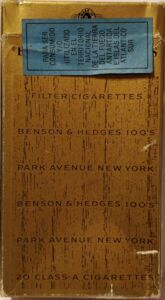 Cigarette Pack: Benson & Hedges 100's Hard (Argentina(Benson & Hedges 100's  Hard) Col:AR-CT-1055 🚬