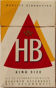 Cigarette Pack: HB King Size (Germany, Federal Republic(HB King Size)  Col:DE-CT-0222 🚬