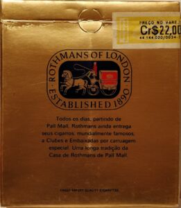 Cigarette Pack: Rothmans Iternational (Brazil(Rothmans International) Col:BR-CT-0268 Australia