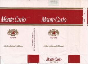 Cigarette Pack: Monte Carlo Filters (BrazilCol:BR-CT-0298 🚬