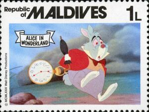 Stamp: The White Rabbit (Maldives(Disney - Walt Disney's animated film ...